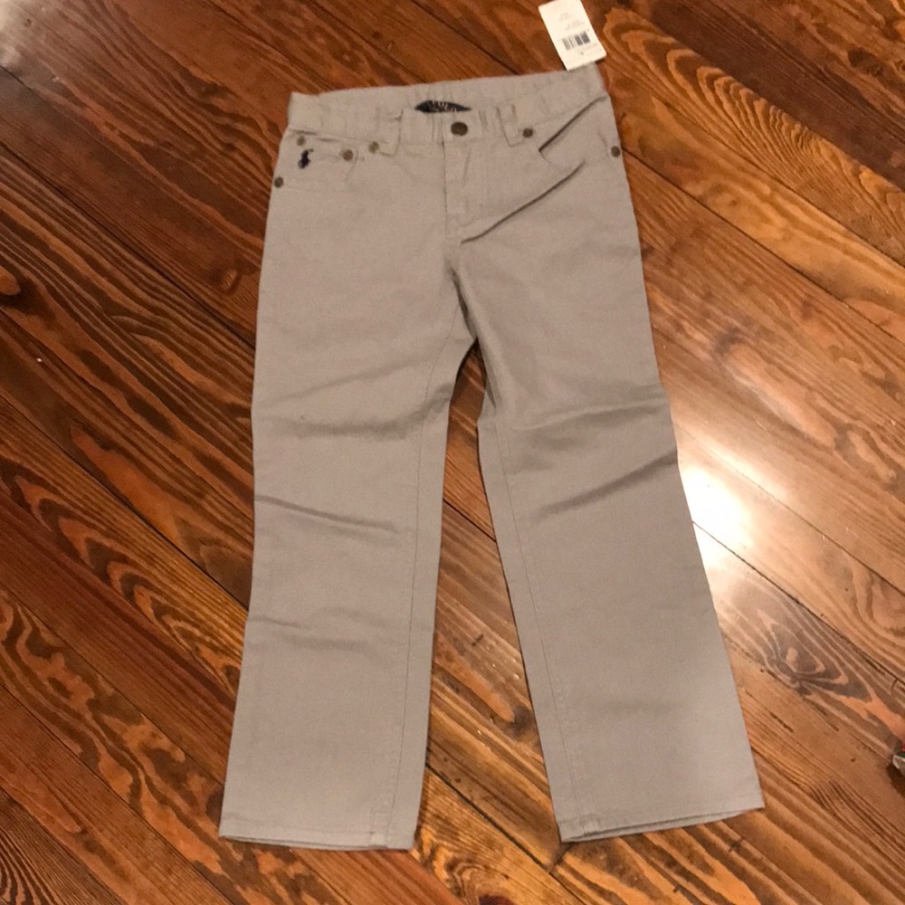 Gray Boy’s khakis